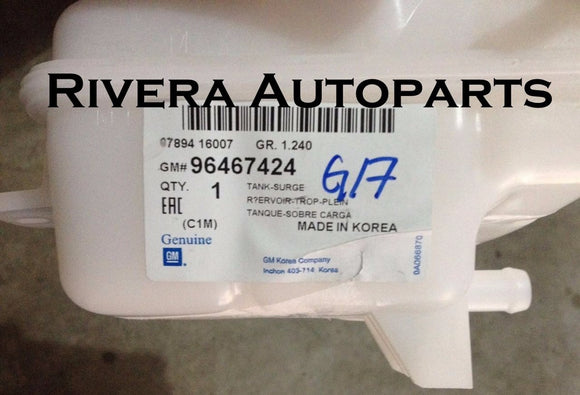 DEPOSITO RADIADOR CHEVROLET MATIZ 07/12      CODIGO 96467424