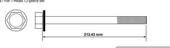 TORNILLO  CHEVY PARA CABEZA DE  MOTOR 00/04 POR PZA    CODIGO TCA-1213