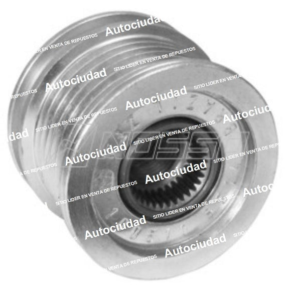 POLEA ALTERNADOR DE CLUTCH 6 RANURAS ZEN 5514  BOSCH  AUDI SEAT IBIZA POLO 29-91304     CODIGO 24-91304
