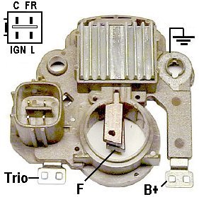 REGULADOR ALTERNADOR MITSUBISHI HONDA CIVIC ACURA INTEGRA   IM850  ..     CODIGO 31302
