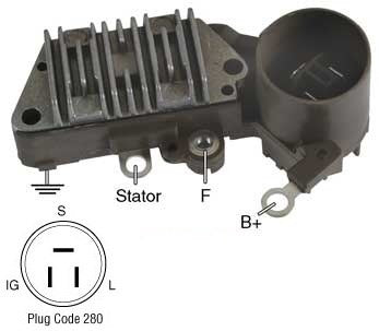 REGULADOR ALTERNADOR DENSO HONDA TOYOTA ISUZU  GEO 12V CONEC. REDONDO 3 PIN   IN220  ..       CODIGO 31304
